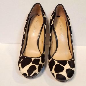 Via Spiga dyed calf fur pumps in 6